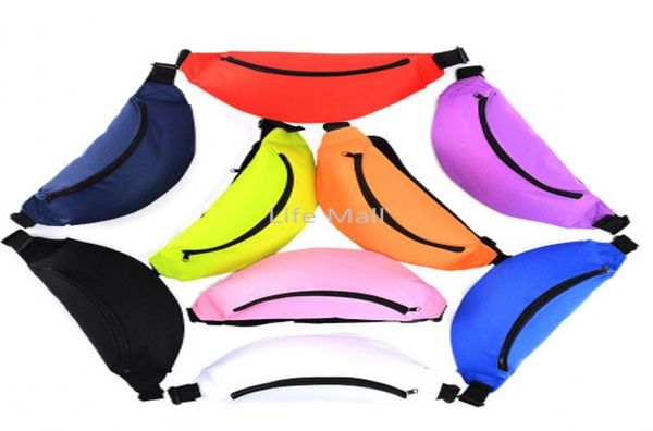 

10 colors outdoor fanny pack oxford fabric sports bag running pack fashion fitness bag waist bag coin purse whole5737898
