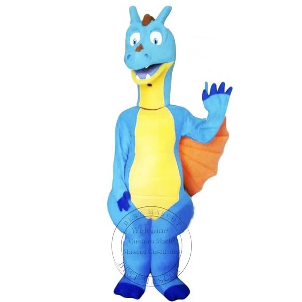 

new blue dragon mascot costume cartoon costumes full body props outfit, Red;yellow