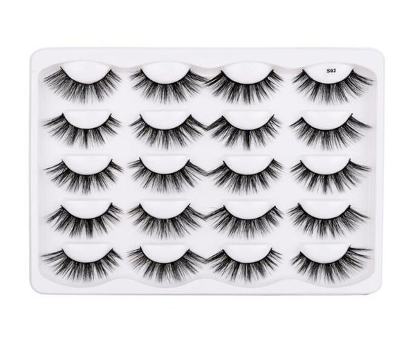 

handmade thick 10 pairs fake lashes set natural long soft crisscross 3d false eyelashes extensions eye makeup accessories 11 model7808686