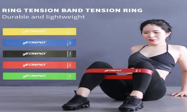 

fdbro 2019 pilates sport training workout elastic bands yoga resistance rubber bands indoor outdoor fitness equipment 5 color1set3811575