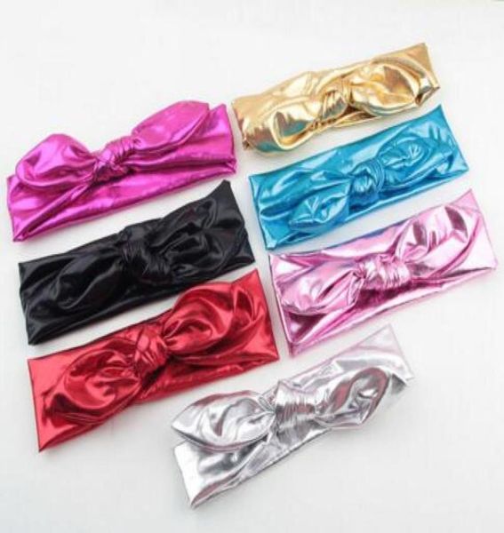 

children headband bronzing rabbit ears elastic hair band kids rabbit elasticity wash gold baby girl headband hair accessory yh4563039631, Slivery;white