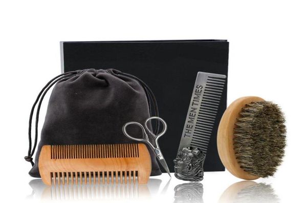 

hair brushes beard comb set double oil head shape brush care tool professional3484005, Silver