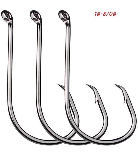 

180 7384 crank single hook high carbon steel barbed hooks fishhooks asian carp fishing gear 200 pieces lot9471419