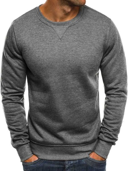 

new long sleeve pullover men's casual loose solid color sweater, Black