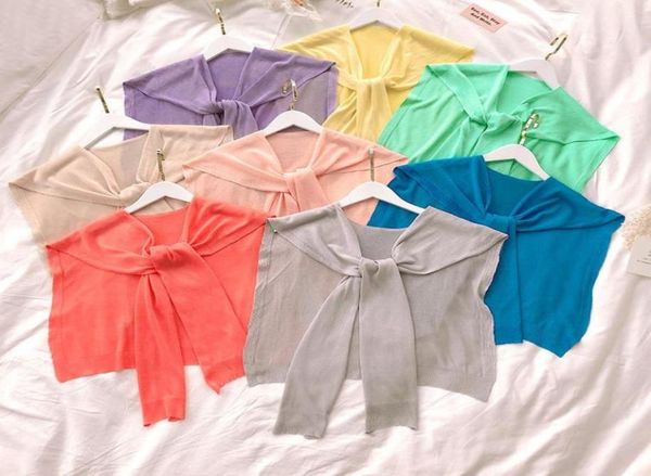 

bow ties sitonjwly women solid color shirt fake collar decorative silk long sleeve collars female detachable5336936, Black;gray