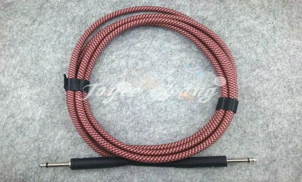 

red 10ft acoustic electric guitar cable bass cable amp lead cord amplifier cable audio connection cables low noise shielded7448551