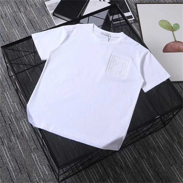 

mens womens t shirt designer with letter embroidery print fashion women's cotton casual loose men short sleeve luxurys clothing tshirts, White;black