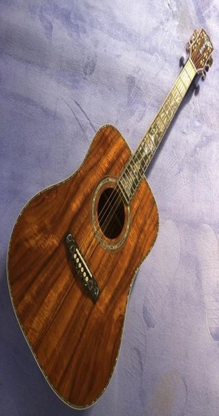 

41 inch map material real abalone inlaid acoustic guitar014316481