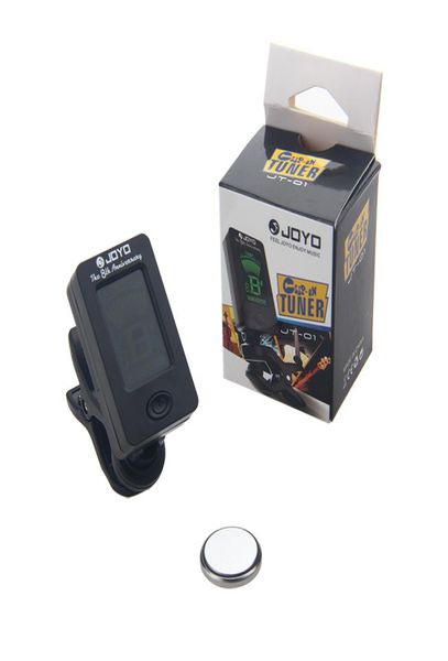 

50 pieces whole lcd clipon electronic digital guitar tuner for chromatic violin ukulele guitar5362074