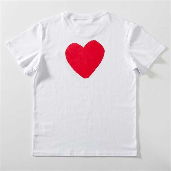 

play fashion mens t-shirts designer red heart shirt casual tshirt cotton embroidery short sleeve summer t-shirt 45r3, White;black
