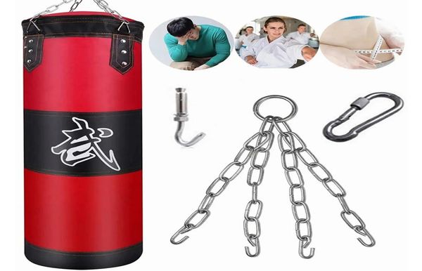 

empty boxing sandbag home fitness hook hanging kick punching bag boxing training fight karate punch muay thai sand bag4782335