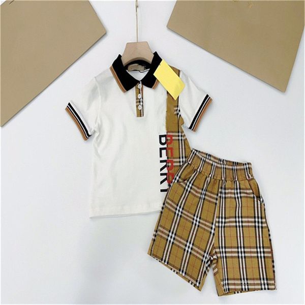 

clothing set children's high-quality designer 2 pieces summer t-shirt festival clothing cartoon short sleeve t-shirt shorts 90cm-150cm, White