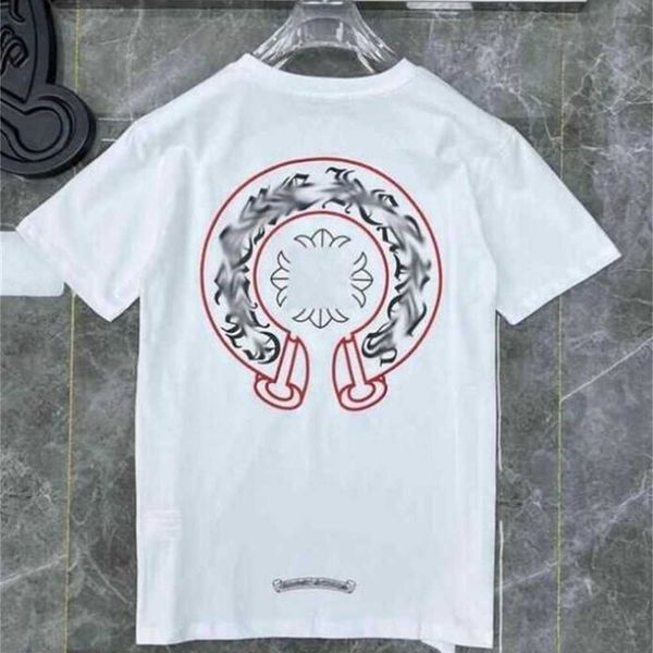 

2023mens classic t shirt heart fashion ch brand letter sanskrit cross pattern sweater t-shirts designers chromes pullover cotton tshirts 1s, White;black