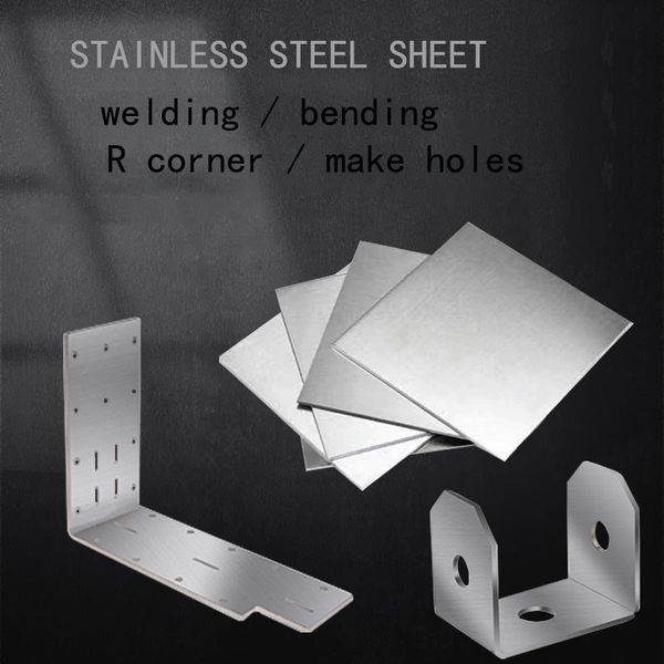 

stainless steel square sheet 400*400mm(15.75") 450*450mm (17.72") thick 1.5mm metal surface for building machine parts