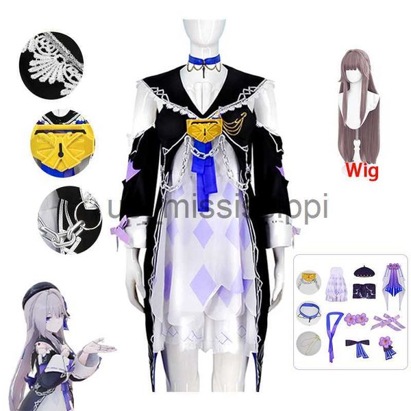 

cosplay wigs game honkai star rail herta cosplay costume game cos honkai star rail cosplay genius society #83 herta costume and wig x0630, Black