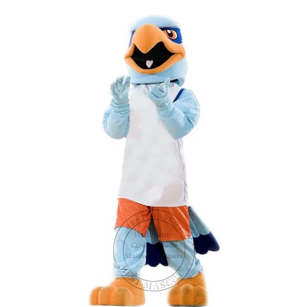 

blue sport eagle mascot costume custom fancy costume high school mascot, Red;yellow