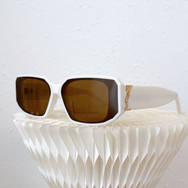 

men's retro sunglasses, luxurious logo y designer, female cat's eye plate, square glasses, sl uv resistant sunglasses, White;black