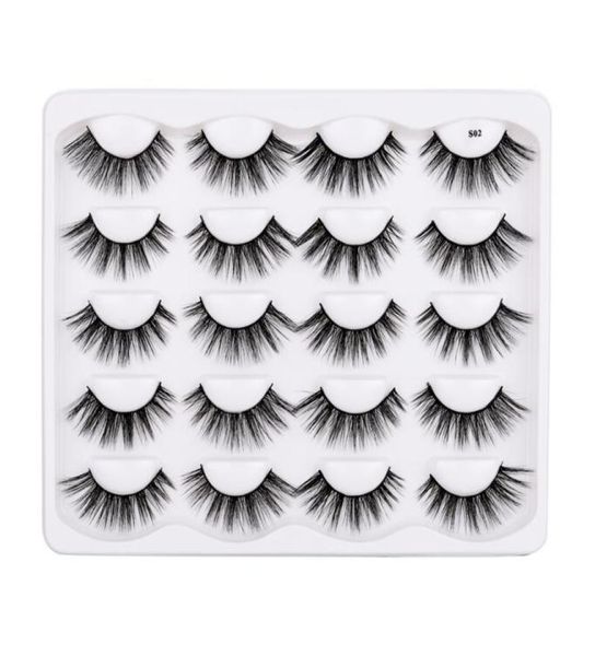 

handmade thick 10 pairs fake lashes set natural long soft crisscross 3d false eyelashes extensions eye makeup accessories 11 model8095713