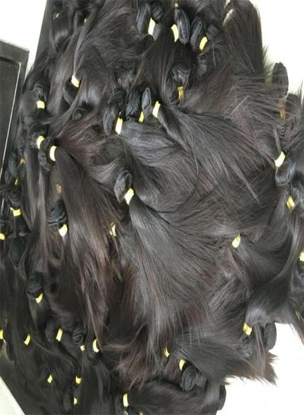 

whle unprocessed human hair 12a raw indian hair bundles0128326787, Black