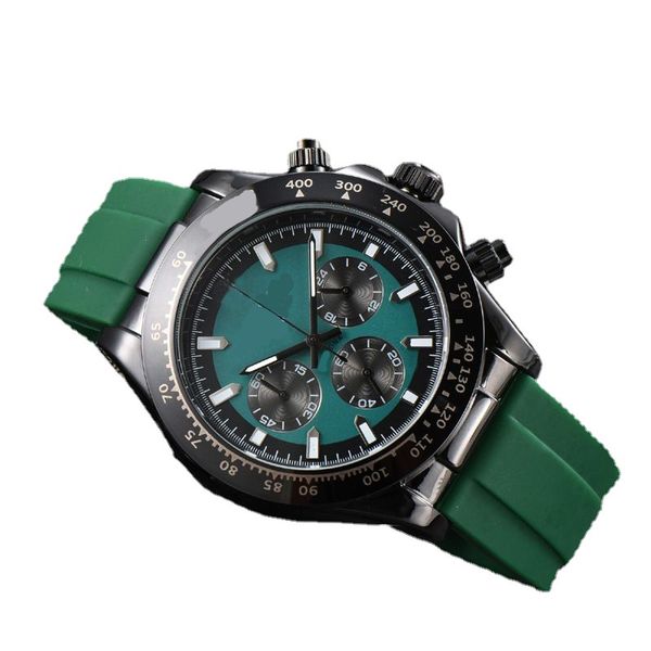 

r01 wrist watches for men 2023 new mens watches all dial work quartz watch luxury brand chronograph clock watch rubber watch band men fashio, Slivery;golden