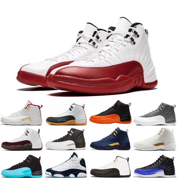

jumpman 12 12s mens basketball shoes brilliant orange cherry field purple dark grey university blue gym red game royal men women trainers sp