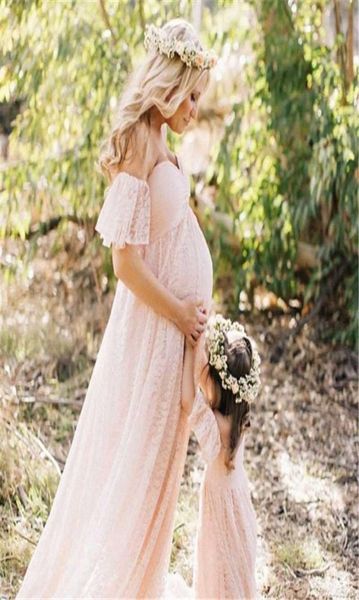 

lace maternity dresses for pregnancy pregnant clothes maxi gown women wedding dress po shoot pography props clothing hmmi5401230, White