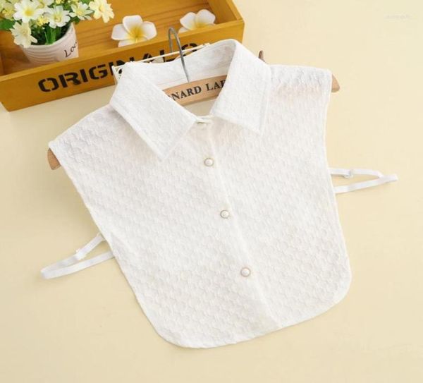 

bow ties chiffon white fake collar for women half shirt detachable suit vest neckwear removable blouse false decor9811855, Black;gray