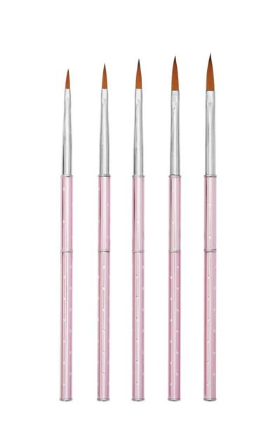 

tp 5pcsset kolinsky nylon nail crystal brush acrylic french tip extension builder 3d flower carving brushes kit 2 4 6 8 10 c5417397, Yellow