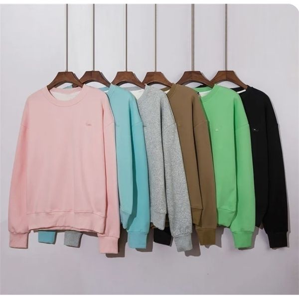 

women s jacket sweatshirt embroidery patch fleece long sleeve o neck pullovers casual spring 2023 230628, Black;brown