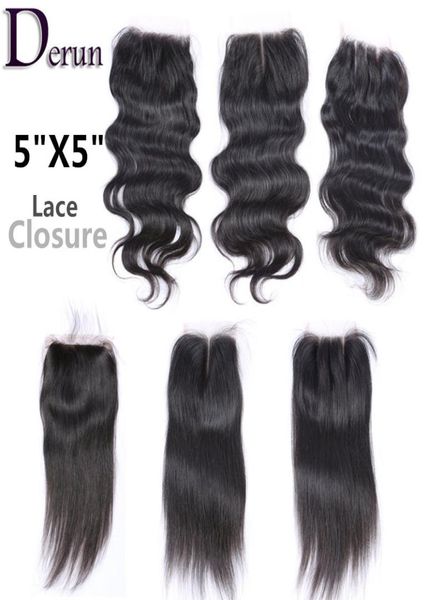 

5quotx5quot lace closure partmiddle part3 ways part brazilian hair body wavestraight human hair closure dhl 4330015, Black;brown