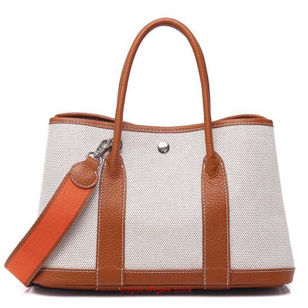

original wholesale h home party garden tote bags online shop new cowhide with canvas one shoulder messenger bag leather womens handbag bea w