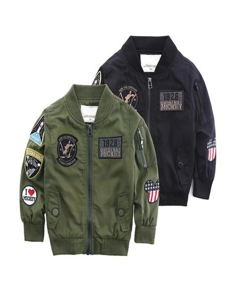 

new spring autumn jackets boys cool teenager letter bomber coat windbreaker kids clothes baby jacket for children clothing c1012197617015, Blue;gray