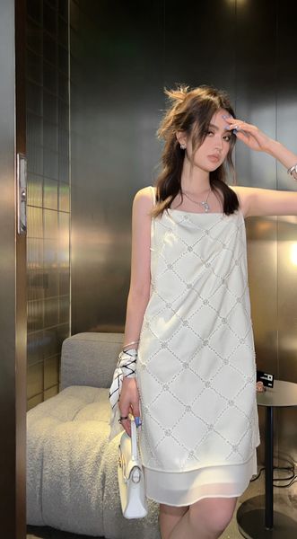 

chan new designer dress summer dresses for women 2023 sling tube dress designer fashion bohemian dress party dress birthday mother's da, White;black