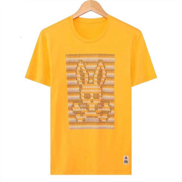 

shirt men's tshirts psychos bunnys skull rabbit print tees cartoon embroidery short sleeve fashion brand leisure men and women's c, White;black