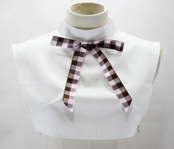 

bow ties women bowknots white fake collar girls black half shirt sweater false collars ladies detachable removable neck tie2054064, Black;gray