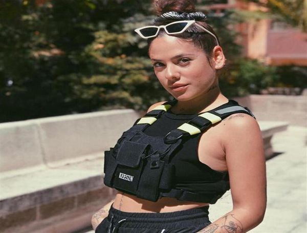 

fashion chest rig bag tactical vest harness front pack pouch holster vest rig hip hop streetwear functional chest bag waist bags k8699908, Black;green