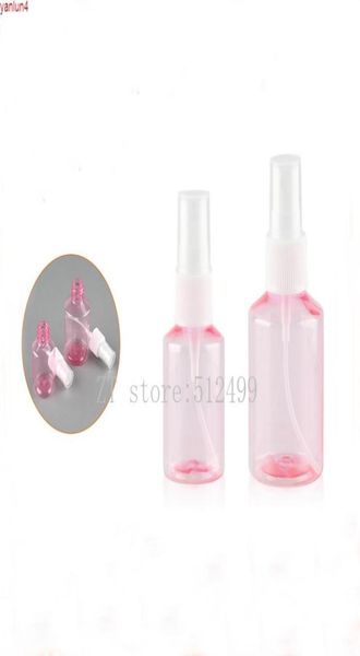 

30ml50ml 50100pcs empty pet travel spray bottle diy pink refillable convenient mist containerportable clear cosmetics packagehi3712706