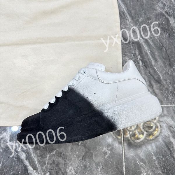 

new luxury designer fashion sneakers canvas shoes high low men's sneaker technical leather women casual trainers size 35-46 xsd230406, Black