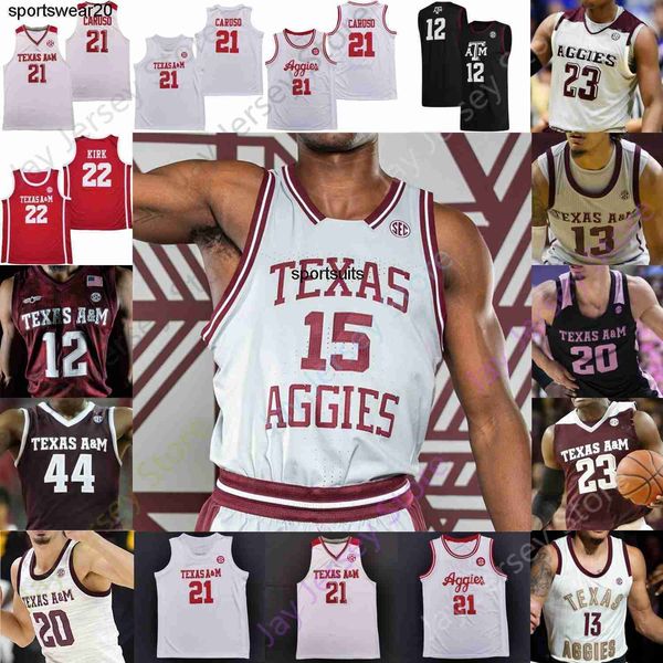 

new a basketball texas m aggies basketball wears jersey ncaa college khris middleton alex caruso quenton jackson coleman iii tyrece ra, Black;red