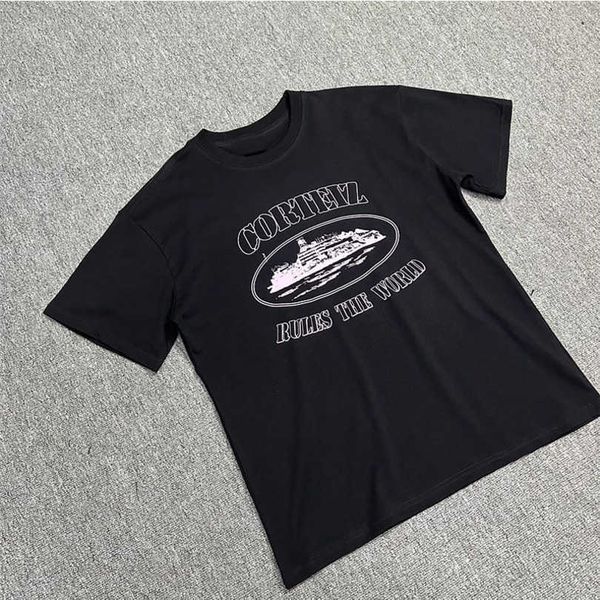 

23new mens shirts corteizs tees tshirts ship printed designer demon island t-shirt summer fashion breathable short sleeve casual peuo, White;black