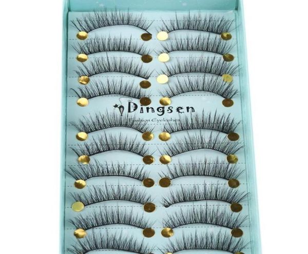 

false eyelashes skonhed 10 pairs soft faux mink hair wispy fluffy multilayer lashes extension handmade8443086