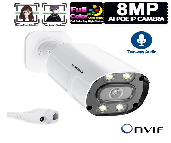 

full color night vision security camera 4k outdoor twoway audio poe cctv video surveillance camera hd 8mp 5mp bullet ip cam4078676