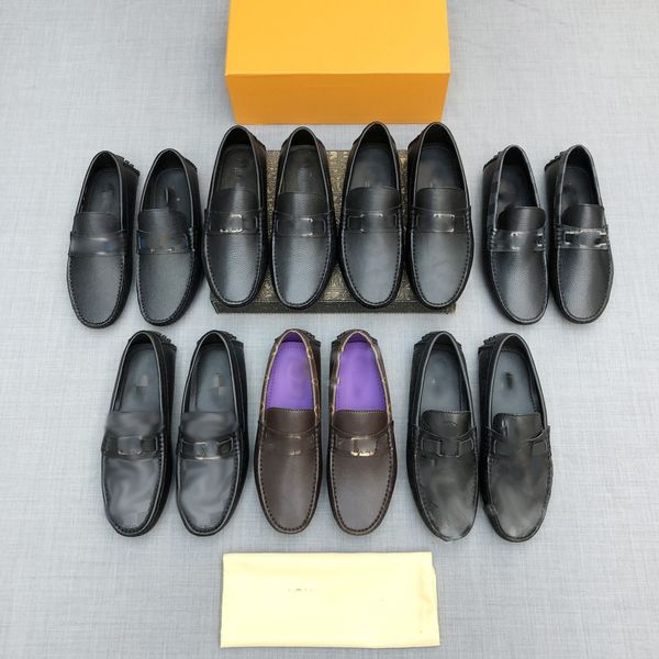 

2023 luxury brand summer men's casual shoes leather g1 italian men's shoes casual comfortable breathable driving boat shoes fashio, Black