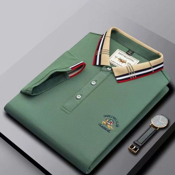 

summer designer men's luxury polo t-shirt men's polo shirt fashion bee embroidery loose size large size business sleeve lapel men&, White;black