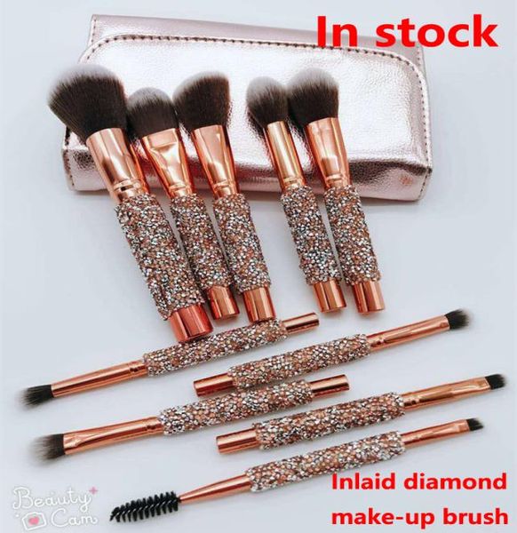 

2018 new makeup brush 10pcsset professional brushes powder foundation blush makeup brushes eyeshadow brush honey powder makeup b6512009