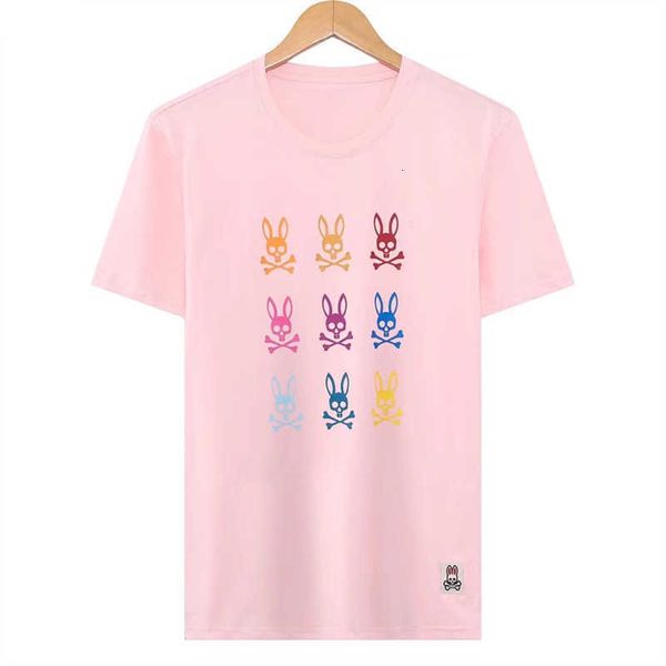 

t-shirts men's bunnys psychos polos tees t shirts new plus size mens shirt summer fashion skull rabbit print short sleeve casual breath, White;black