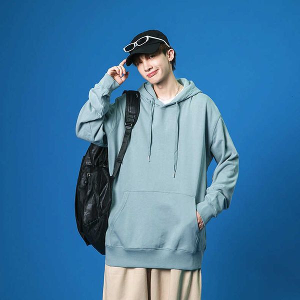 

yiwu c cangchao brand light board men's pullover hoodie spring and autumn thickened pure cotton print, Black