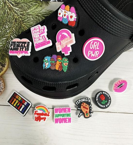 

anime charms whole childhood memories feminist women supporting women funny gift cartoon croc charms shoe accessories pvc deco6160297, Blue