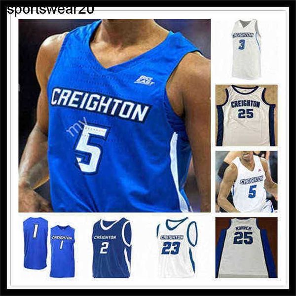 

new wskt wears college 2021 men creighton basketball jersey ty-shon alexander christian bishop jacob epperson a, Black;red
