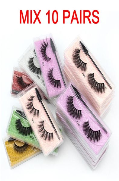 

whole lashes eye bulk natural long false eyelashes fluffy wispy 3d faux mink lash soft thick handmade4059943